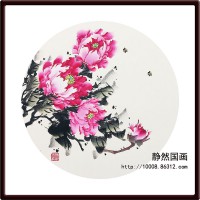 靜然國畫-牡丹卡片-JR-KPMD-Y-10001
