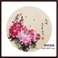 靜然國畫-牡丹卡片-JR-KPMD-Y-10006