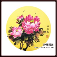 靜然國(guó)畫(huà)-牡丹卡片-JR-KPMD-Y-10016