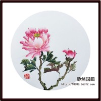 靜然國(guó)畫(huà)-牡丹卡片-JR-KPMD-Y-10019