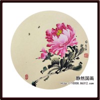 靜然國(guó)畫(huà)-牡丹卡片-JR-KPMD-Y-10021