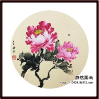 靜然國(guó)畫(huà)-牡丹卡片-JR-KPMD-Y-10026