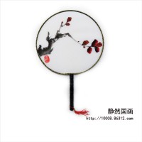 靜然國畫-紅葉圓扇-JR-YSHY-10004