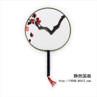靜然國畫-紅葉圓扇-JR-YSHY-10005