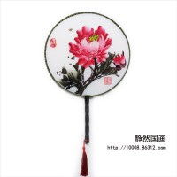 靜然國(guó)畫-牡丹圓扇-JR-YSMD-10005