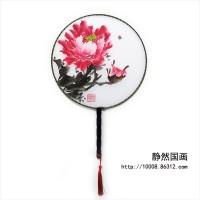 靜然國(guó)畫-牡丹圓扇-JR-YSMD-10007