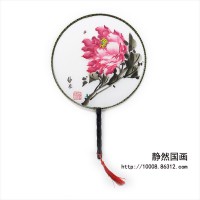 靜然國(guó)畫-牡丹圓扇-JR-YSMD-10010