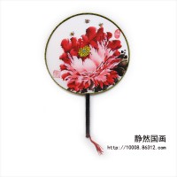 靜然國(guó)畫-牡丹圓扇-JR-YSMD-10013