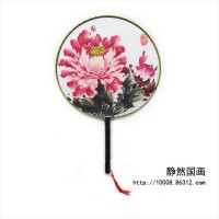 靜然國(guó)畫-牡丹圓扇-JR-YSMD-10016