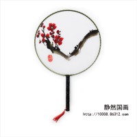 靜然國畫-梅花圓扇-JR-YSMH-10003