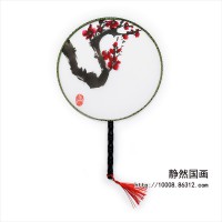 靜然國畫-梅花圓扇-JR-YSMH-10004