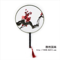 靜然國畫-梅花圓扇-JR-YSMH-10005