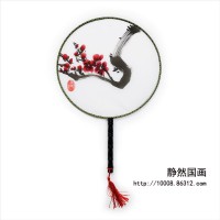 靜然國畫-梅花圓扇-JR-YSMH-10006