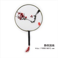 靜然國畫-梅花圓扇-JR-YSMH-10008